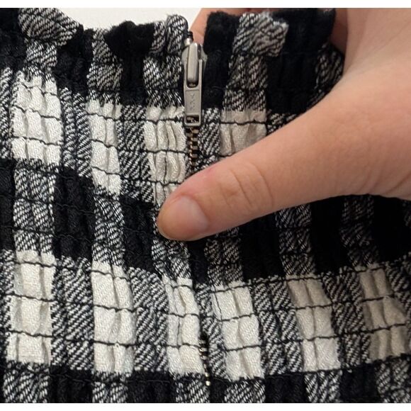 NWOT Reformation Hattie Off-Shoulder Gingham Dress 100% Linen Size 2 XS - Picture 6 of 6